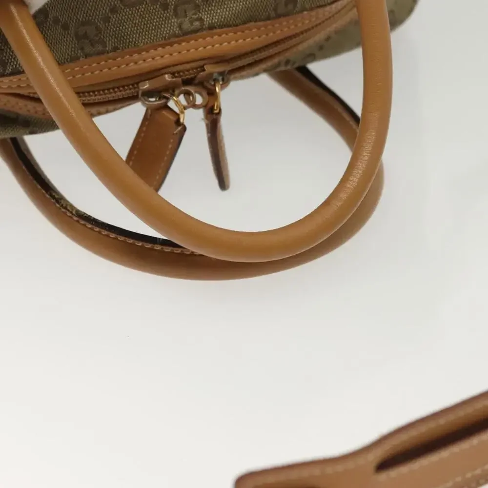 GUCCI GG Canvas Boston Bag Gold Beige 013 123 013 123